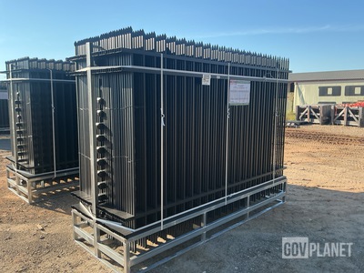 (30) Pieces of Galvanized Steel Garden/Public Space Fence w/(31) Post Connectors