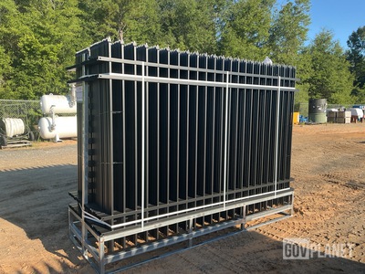 (30) Pieces of Galvanized Steel Garden/Public Space Fence w/(31) Post Connectors