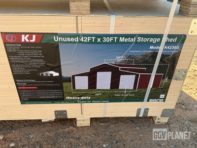 KJ K4230G Metal Storage Shed - Unused