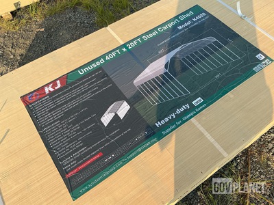 KJ K4020 Steel Carport Shed - Unused