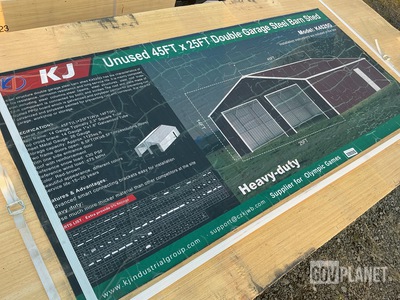 KJ K4525G Double Garage Steel Barn Shed - Unused