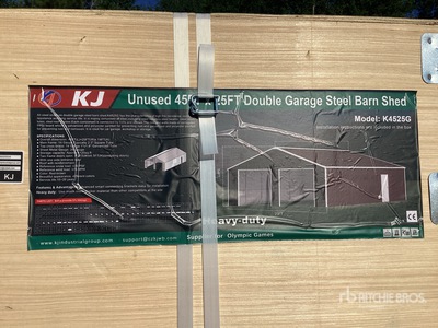 KJ K4525G Double Garage Steel Barn Shed - Unused
