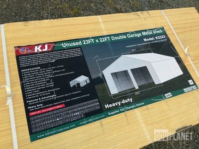 KJ K2223 Double Garage Metal Shed - Unused