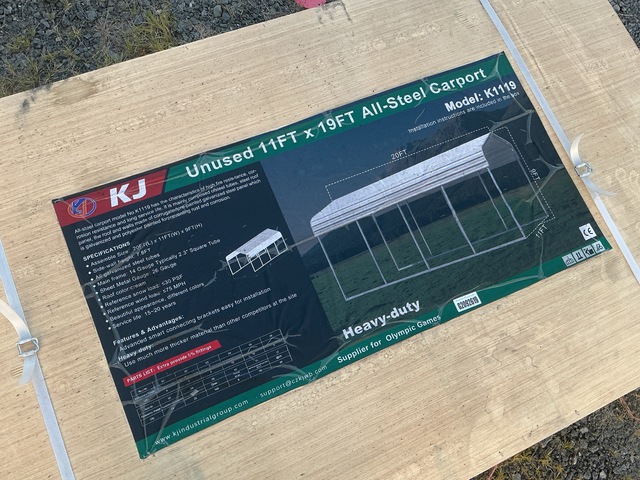 KJ K1119 All-Steel Carport- Unused