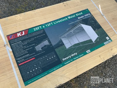 KJ K2512 Livestock Metal Shed - Unused