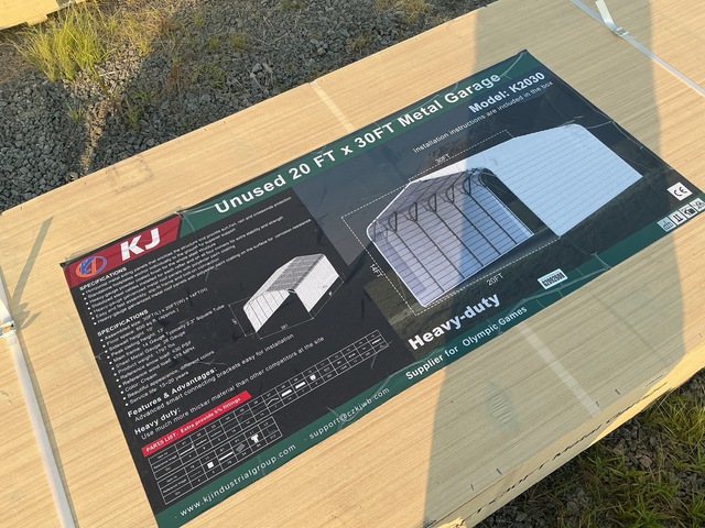 KJ K2030 Metal Garage - Unused