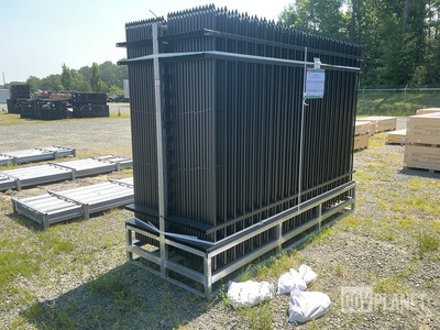 (30) Pieces of Galvanized Steel Garden/Public Space Fence w/(31) Post Connectors