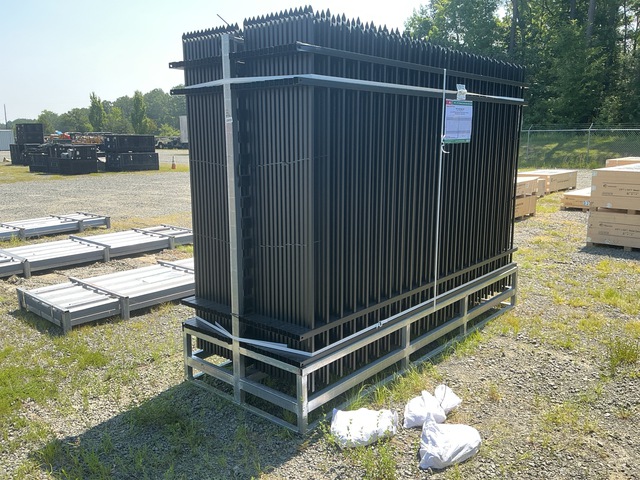(30) Pieces of Galvanized Steel Garden/Public Space Fence w/(31) Post Connectors