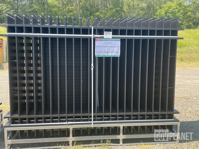 (30) Pieces of Galvanized Steel Garden/Public Space Fence w/(31) Post Connectors
