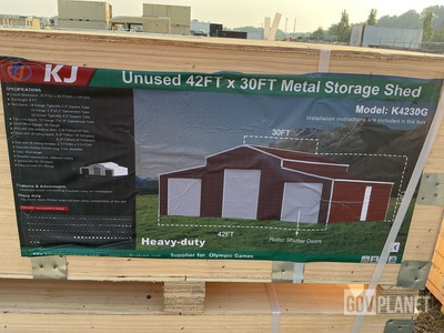 KJ K4230G Metal Storage Shed - Unused
