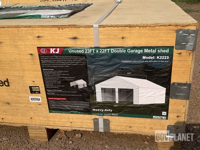 KJ K2223 Double Garage Metal Shed - Unused