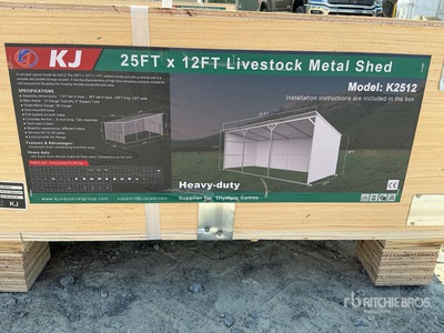 KJ K2512 Livestock Metal Shed - Unused