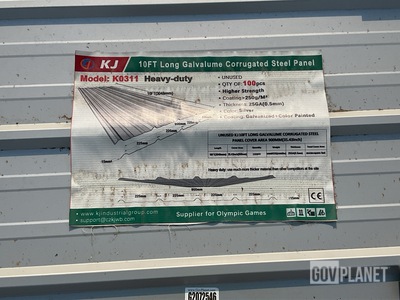 (100) Piece Lot of 10' Long Corrugated Steel Panels
