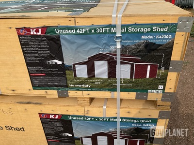 KJ K4230G Metal Storage Shed - Unused