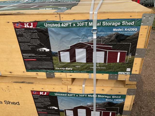 KJ K4230G Metal Storage Shed - Unused