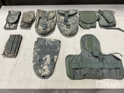 (134) M4 Two Mag Pouches, (44) Entrenching Tool Carriers & Assorted Items