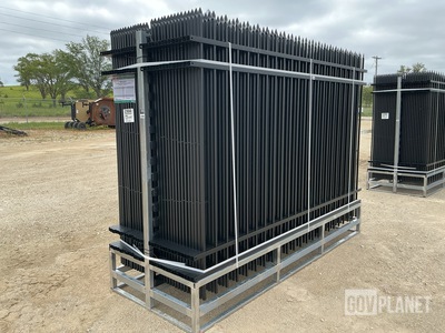 (30) Pieces of Galvanized Steel Garden/Public Space Fence w/(31) Post Connectors