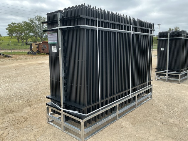 (30) Pieces of Galvanized Steel Garden/Public Space Fence w/(31) Post Connectors