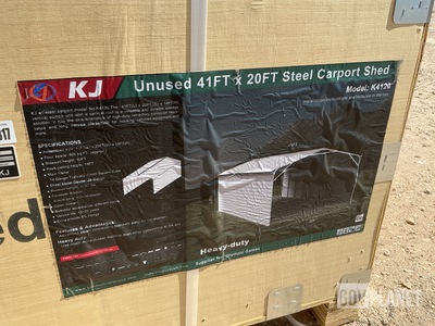 KJ K4120 Steel Carport Shed - Unused