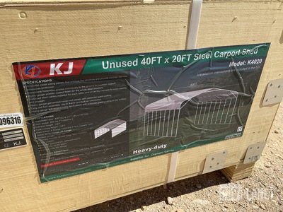 KJ K4020 Steel Carport Shed - Unused