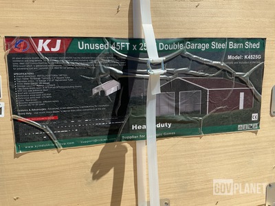 KJ K4525G Double Garage Steel Barn Shed - Unused