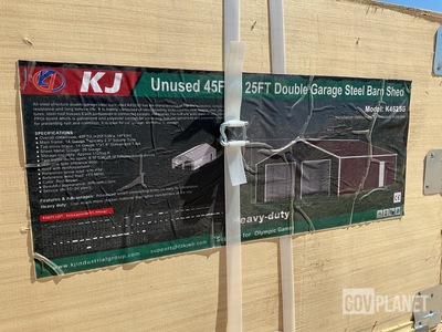 KJ K4525G Double Garage Steel Barn Shed - Unused