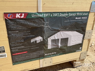 KJ K2223 Double Garage Metal Shed - Unused