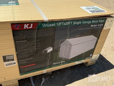 KJ K1220 Single Garage Metal Shed - Unused