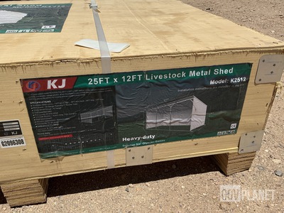 KJ K2512 Livestock Metal Shed - Unused