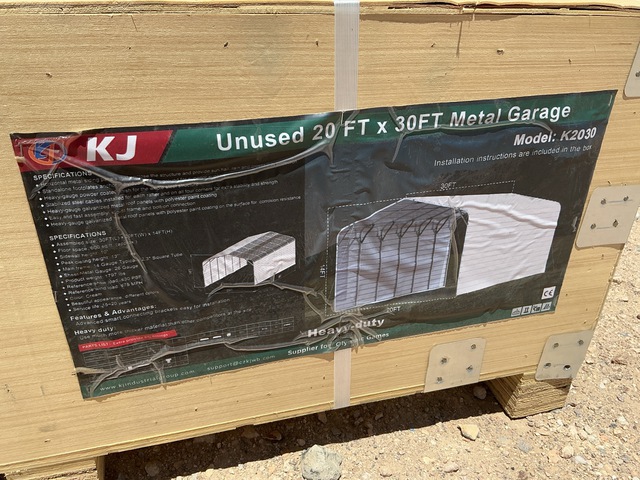 KJ K2030 Metal Garage - Unused