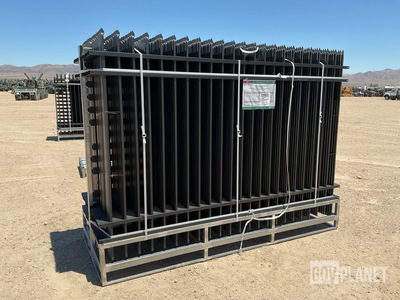 (30) Pieces of Galvanized Steel Garden/Public Space Fence w/(31) Post Connectors