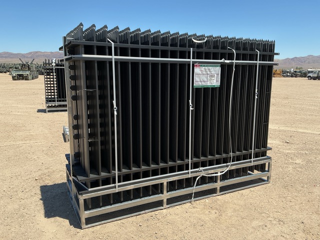 (30) Pieces of Galvanized Steel Garden/Public Space Fence w/(31) Post Connectors