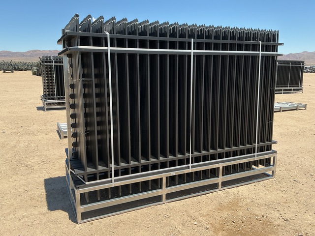 (30) Pieces of Galvanized Steel Garden/Public Space Fence w/(31) Post Connectors