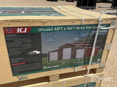 KJ K4230G Metal Storage Shed - Unused