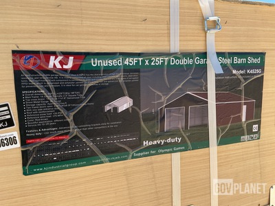 KJ K4525G Double Garage Steel Barn Shed - Unused