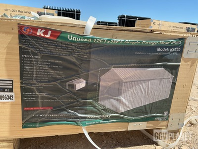 KJ K1220 Single Garage Metal Garage Shed - Unused