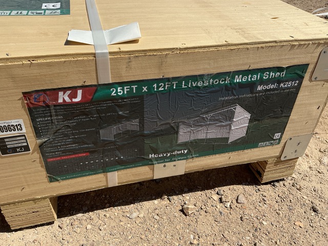 KJ K2512 Livestock Metal Shed - Unused