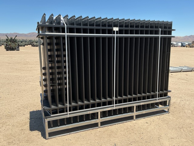 (30) Pieces of Galvanized Steel Garden/Public Space Fence w/(31) Post Connectors