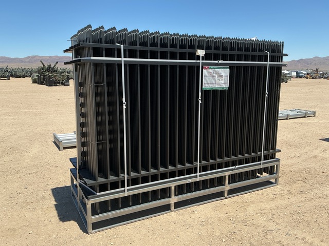 (30) Pieces of Galvanized Steel Garden/Public Space Fence w/(31) Post Connectors