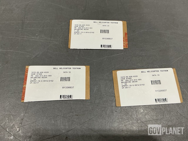 (30) Bell Helicopter Textron 204-012-013-003 Balancing Weights