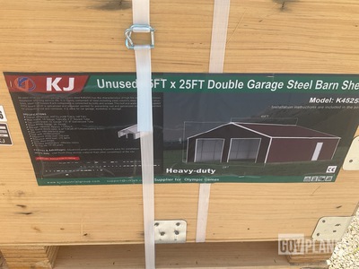 KJ K4525G Double Garage Steel Barn Shed - Unused