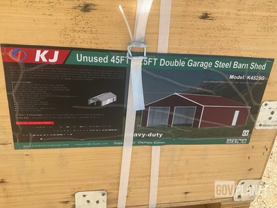 KJ K4525G Double Garage Steel Barn Shed - Unused