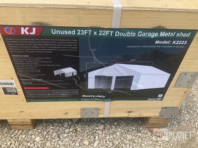 KJ K2223 Double Garage Metal Shed - Unused