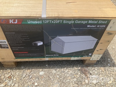 KJ K1220 Single Garage Metal Shed - Unused