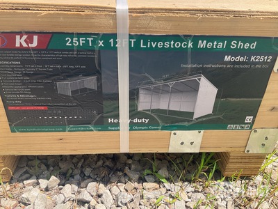 KJ K2512 Livestock Metal Shed - Unused