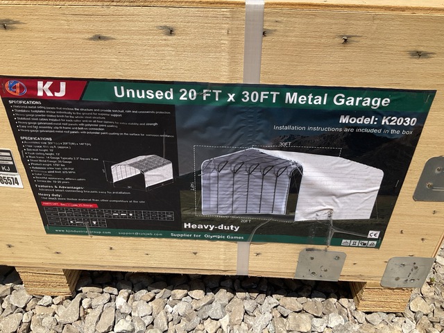 KJ K2030 Metal Garage - Unused