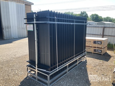 (30) Pieces of Galvanized Steel Garden/Public Space Fence w/(31) Post Connectors