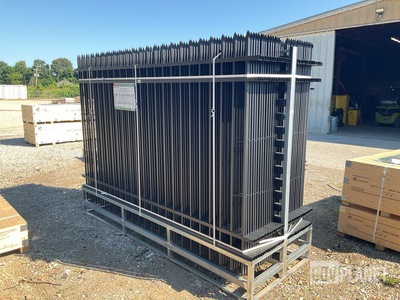 (30) Pieces of Galvanized Steel Garden/Public Space Fence w/(31) Post Connectors