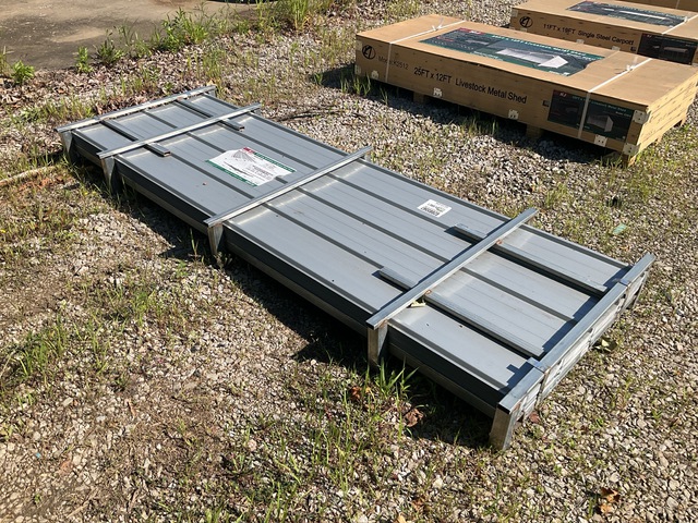 (100) Piece Lot of 10' Long Corrugated Steel Panels (100) Piece Lot of 10' Long Corrugated Steel Panels