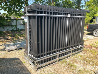 (30) Pieces of Galvanized Steel Garden/Public Space Fence w/(31) Post Connectors